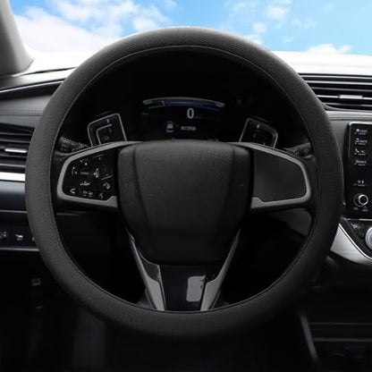 Car Silicone Steering Wheel Cover, Grip. Soft and Elastic Material, Non-Slip, Sweat-Resistant, Dirt-Resistant and Easy to Clean
