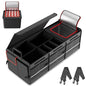 MEI&CO Car Trunk Organizer - 2.5mm PP Board Built, 35L Leakproof Cooler, 105L Capacity, 2 Tie-Down Straps, 4 Adjustable Dividers, Foldable Design for SUVs, Trucks, and Cars