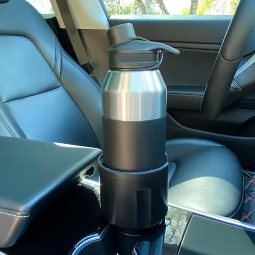 Swigzy Car Cup Holder Expander Adapter for Large Water Bottles - [Patented & Upgraded] - Holds: Hydro-Flask, Yeti, Nalgene, Owala, 32-40oz - Adjustable Expandable Insert Extender - Universal - color: Black, size: Holds 18-40 oz (Standard Base)
