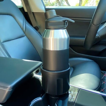 Swigzy Car Cup Holder Expander Adapter for Large Water Bottles - [Patented & Upgraded] - Holds: Hydro-Flask, Yeti, Nalgene, Owala, 32-40oz - Adjustable Expandable Insert Extender - Universal - color: Black, size: Holds 18-40 oz (Standard Base)