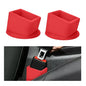 2PCS Car Seat Belt Buckle Holder, Easy Access Silicone Auto Seatbelt Buckle Booster, Seat Belt Buckles Fixer Cover Makes Receptacle Stand Upright Buckling for Kids, Car Accessories (Red) - color: Red