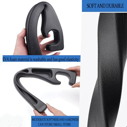 Car Seat Gap Filler, car in between seat catcher 2-Pack No-Drop Seat Side Gap Seam Filler Organizer, Universal filler between car seat and console (Black)