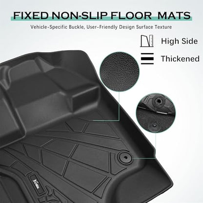 KARPAL Floor Mats for 2015-2025 2026 Ford F-150 SuperCrew (Includes 2022-2026 Lightning), Custom Fit TPE All Weather Ford F150 Accessories 1st & 2nd Row Floor Liner - style: 2015-2026 | For Ford F-150 SuperCrew | 1st & 2nd Row
