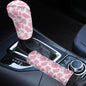 Pink Cow Print Car Gear Shift Knob Cover Set of 2, Non-Slip Handbrake Cover and Elastic Gear Shift Knob Cover Protector for Car SUV Protector - color: Pink Cow Print