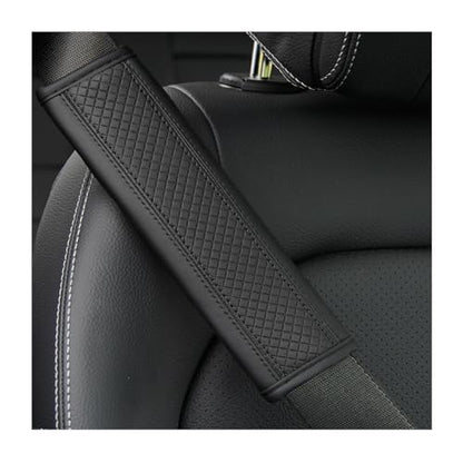 Car Seat Belt Pads, 2 Pack Fiber Leather Seatbelt Shoulder Strap Covers, More Comfort Driving & Protect Your Neck, Universal Safety Strap Cover for Auto SUV Truck Airplane Backpack (Black) - color: Style2-Black