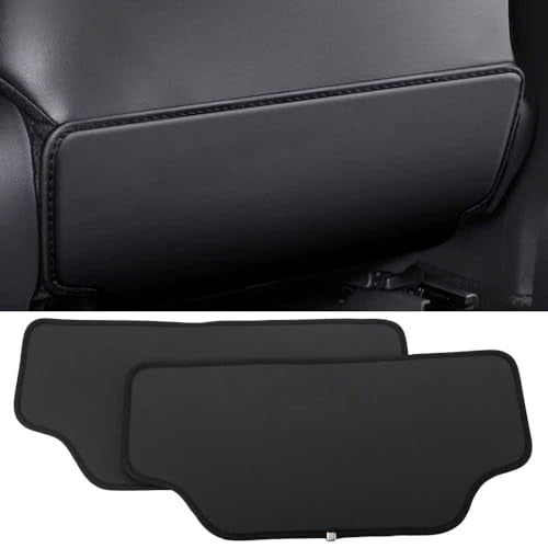 2Pcs Leather Car Seat Back Protectors Kids Kick Mats Waterproof Backseat Covers for Sienna 2021-2025,2026Interior Accessories (Black)