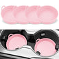 SINGARO Car Cup Holder Coaster, 4PCS Silicone Cup Holder Insert, Universal Non-Slip Cup Holders, Car Interior Accessories for Women and Man, Pink - color: pink