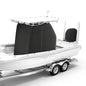 T-Top Boat Center Console Cover with Motor Cover, 1200D Heavy Duty Waterproof 83" L x 55" W x 72" H Marine Grade Tear-Resistant T-Top Console Cover Fit for Center Console and Helm - size: 83"L x 55"W x 72"H