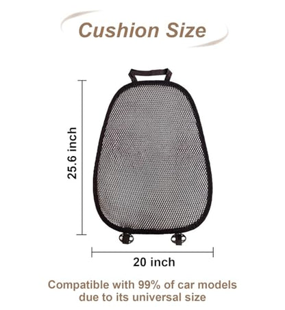 3D Air Mesh Breathable Car Seat Cushion Summer Cooling Seat Cover Anti-Slip Honeycomb Mesh Universal Auto Backrest Pad Fit Car Truck Pickup SUV (Black, 1 Pack Back Cushion)