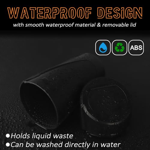 Car Trash Can with Lid-2Pack, Leakproof Garbage Can with 80 Attached Trash Bags, Mini Essential Car Accessories for Interior for Car, Home, Office（Black） - color: 2Pack Black