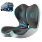 StarAneer Ultimate L-Shaped Truck Driver Seat Cushion - Ergonomic Memory Foam Back & Tailbone Support - Breathable Cool-Mesh Pressure Relief Pad for Office Chairs, Semi-Trucks, & Long-Haul Driving