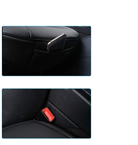 Luxury PU Leather Car Seat Cover Protector Front, Bottom Single Seat Cover-Compatible with 90% Vehicles (Width 20.8 ×deep 21×Thick 0.2 inch) (Black) - color: Black