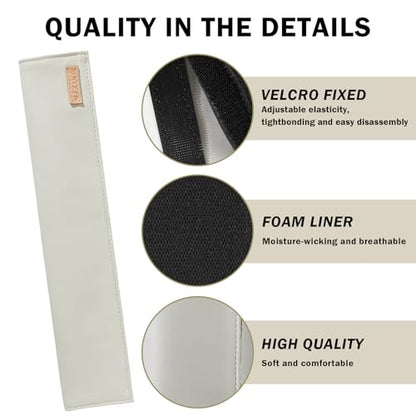 2-Pack Seat Belt Covers, Universal Car Seat Belt Pads Protector for Comfortable Driving, Relief Neck & Shoulder Pain, Fits All Cars & Backpack Straps (05-White) - color: 05-White
