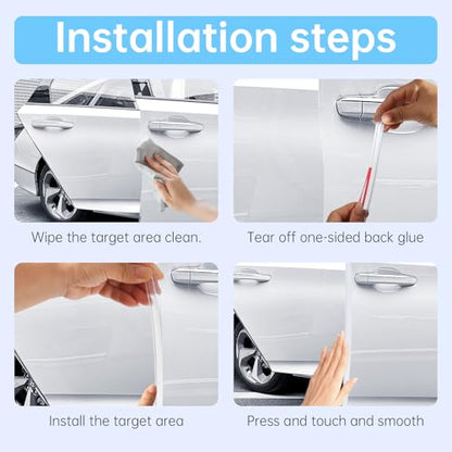 Car Door Edge Guards, Car Door Edge Protectors, U Shape Edge Trim Rubber Seal Protector for Most Car Doors, Hatches, Lockers, Panels (10Ft, Clear)