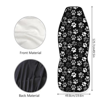 Dreaweet White Dog Paw Car Seat Covers Front Seats Women Cute Car Accessories for Girly Universal Car Seat Cover Soft Front Seat Covers for Cars SUV Trucks Van - color: White Dog Paw