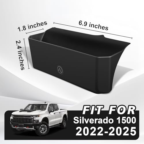 Center Console Side Organizer Compatible with 2022-2025 2026 Chevy Silverado 1500 & GMC Sierra 1500 Accessories Middle Console Shifter Storage Box Left & Right Phone Pocket with Anti-Slip Mats - size: 2022+ Silverado 1500 Side Organizer (Bucket Seat)