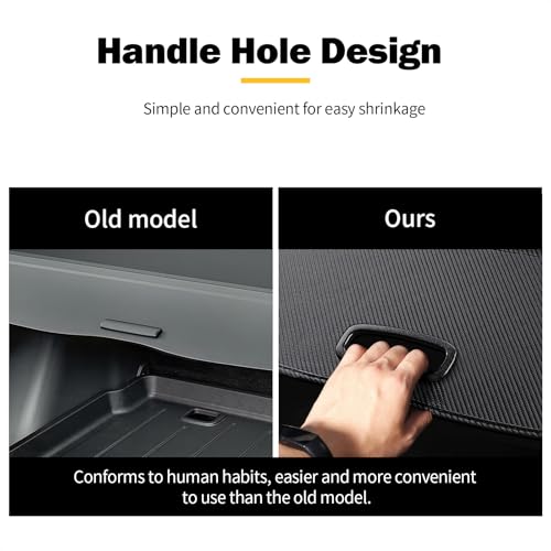 Cargo Cover Retractable Trunk Cover for Honda CRV 2017-2022 | Security Shield Privacy Shade - style: 17-22 Carbon Fiber Leather
