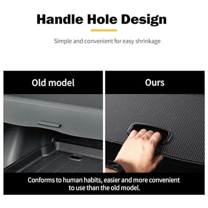 Cargo Cover Retractable Trunk Cover for Honda CRV 2017-2022 | Security Shield Privacy Shade - style: 17-22 Carbon Fiber Leather