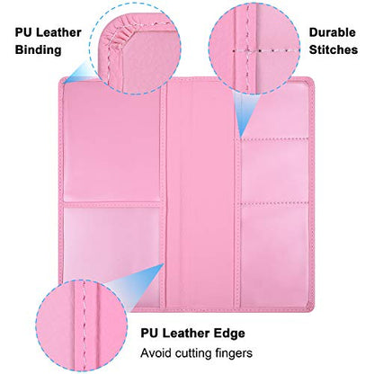 Wisdompro Car Document Holder Organiser, PU Leather Vehicle Insurance and Registration Holders Wallet Case for ID Card, Driving Licence, Key Contact Information Cards - color: Pink