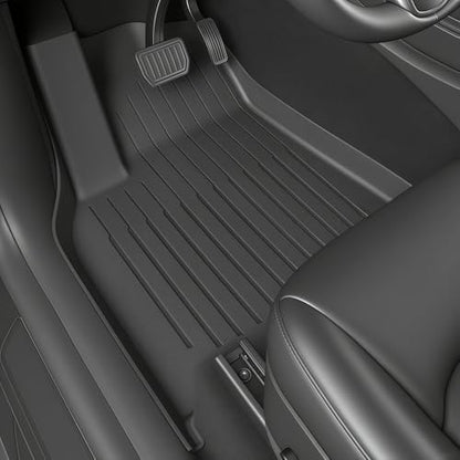 SUPER LINER 2021-2023 Tesla Model 3 Floor Mats | 6-Piece Set Extra-Thick TPE All-Weather Floor & Cargo Liners | Pet & Child-Friendly Custom Fit Interior Accessories - size: 2021-2023 Tesla Model 3 (6-Piece Set)