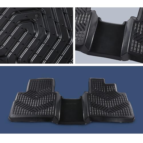 PIT66 Floor Mats Cargo Liner Compatible with 2007-2013 Chevy Silverado/GMC Sierra 1500 Crew Cab, Fit 2007-2014 Silverado/Sierra 2500/3500 HD Crew Cab (Heavy Duty) TPE 3-Piece Premium,Black - size: Fit Silverado/Sierra Crew Cab 2007-2013 | 3PCS