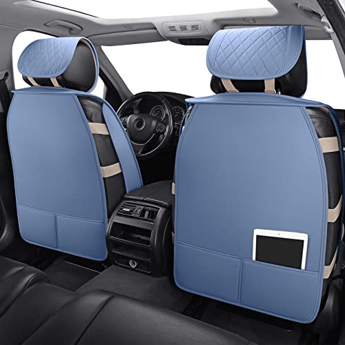 Diamond Bling Seat Covers for Women Waterproof Leather Universal for Nissan Altima Rogue Murano Xterra Frontier Honda Civic Toyota Camry Kia Soul Chevy Malibu Lexus(Full Set, Blue) - color: Full Set/Blue-Sparkly