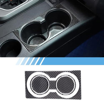 Car Front Seat Central Armrest Cup Holder Panel Sticker Trim for Toyota Tundra 2007-2013 Soft Carbon Fiber Centre Console Cup Holder Automotive Interior Decorative Cover - size: Centre Console Cup Holder Panel Trim Sticker
