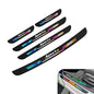 5 PCS Car Door Sill Protector, Anti-Scratch Rear Trunk Bumper Strip, Laser Car Door Edge Guards, Waterproof Threshold Trim Stickers, Universal for Cars Trucks SUVs (Black)