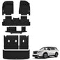 3W Floor Mats & Cargo Liner & Back Seat Cover Custom Fit for Nissan Pathfinder 2022-2026 (Only fit 8 Passenger Models), TPE All Weather Custom Fit Nissan Pathfinder Full Set,Black - size: 5.Pathfinder|22-26|Full Set
