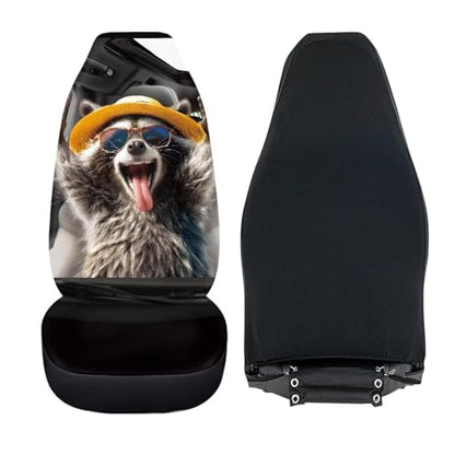 2026 Upgrad Car Front Seat Cover for Men 2 Pieces Set Animal Driver Lightweight Highly Elastic Automotive Seat Cover Anti Slip Towel Blanket for Trucks Sedans Van - color: Animal Driver