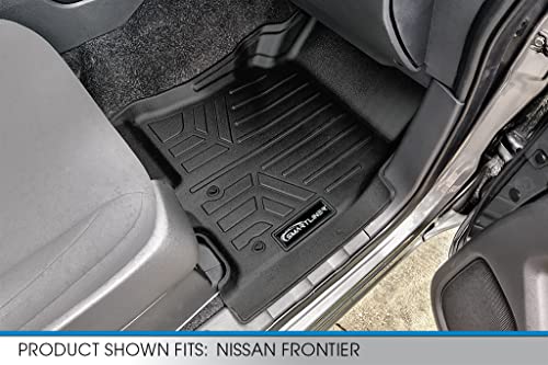 SMARTLINER Custom Floor Mats 2 Row Liner Set Compatible with 2022-2025 Nissan Frontier - color: Nissan Frontier 2022 - 2025