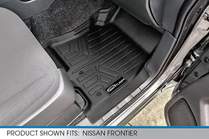 SMARTLINER Custom Floor Mats 2 Row Liner Set Compatible with 2022-2025 Nissan Frontier - color: Nissan Frontier 2022 - 2025