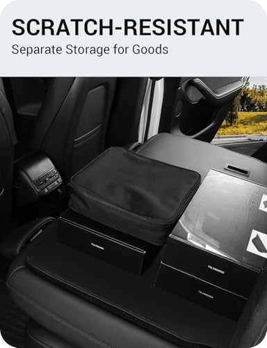 BASENOR 2020-2024 Tesla Model Y Rear Seat Back Cover All Weather Second Row Seats Back Liner Protector Rear Backrest Cover Mats Proprietary Design for 5-Seater Model Y 3PCS - size: 2020-2024 Model Y