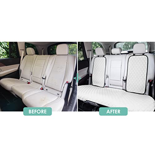 FH Group Car Seat Cushion Neosupreme Automotive Seat Cushions - Universal Fit, Rear Car Seat Cushion, Car Seat Cushions with Non-Slip Silicone Backing for SUV, Sedan, Van Rear Set White - color: White, style: Rear Bench