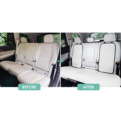 FH Group Car Seat Cushion Neosupreme Automotive Seat Cushions - Universal Fit, Rear Car Seat Cushion, Car Seat Cushions with Non-Slip Silicone Backing for SUV, Sedan, Van Rear Set White - color: White, style: Rear Bench