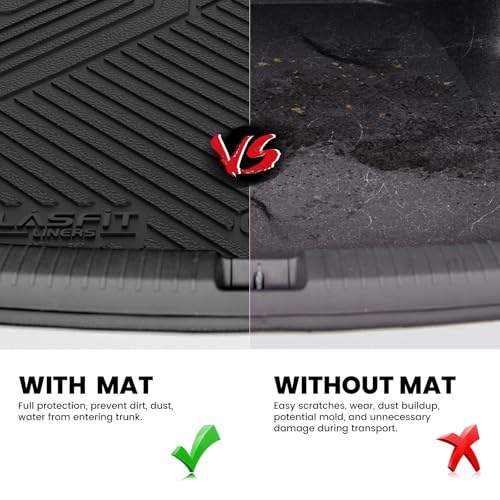 LASFIT Cargo Mat for Dodge Charger Daytona 2024 2025 2026 Scat Pack & R/T (Fit 2-Door, Not for 4-Door), All Weather TPE Custom Fit Trunk Mats Cargo Liners, Black - style: 5) Charger Daytona | 2024-2026 | Trunk Mat