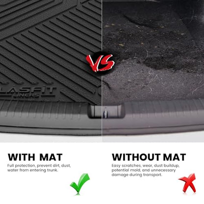LASFIT Cargo Mat for Dodge Charger Daytona 2024 2025 2026 Scat Pack & R/T (Fit 2-Door, Not for 4-Door), All Weather TPE Custom Fit Trunk Mats Cargo Liners, Black - style: 5) Charger Daytona | 2024-2026 | Trunk Mat