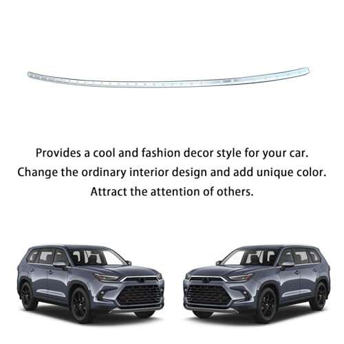 Outside Rear Trunk Door Sill Guard Cover Trim fit for Toyota Grand Highlander 2024 2025 Rear Bumper Protector Guard Scuff Plate Stainless Steels Sliver - color: Silver