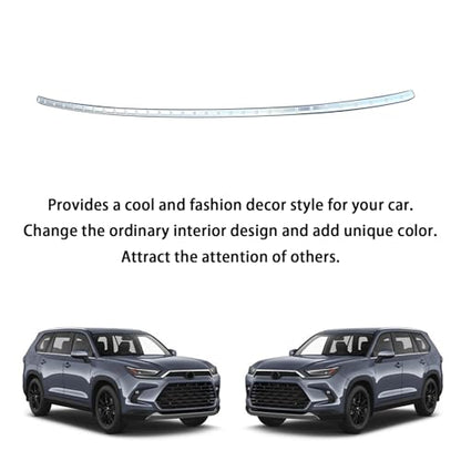 Outside Rear Trunk Door Sill Guard Cover Trim fit for Toyota Grand Highlander 2024 2025 Rear Bumper Protector Guard Scuff Plate Stainless Steels Sliver - color: Silver