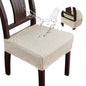 Removable and Washable Seat Covers for Dining Room Chairs Set of 2 - Waterproof Stretch Chair Seat Slipcovers, No Back Covers - color: Beige, size: 2PCS-Rear-gapped
