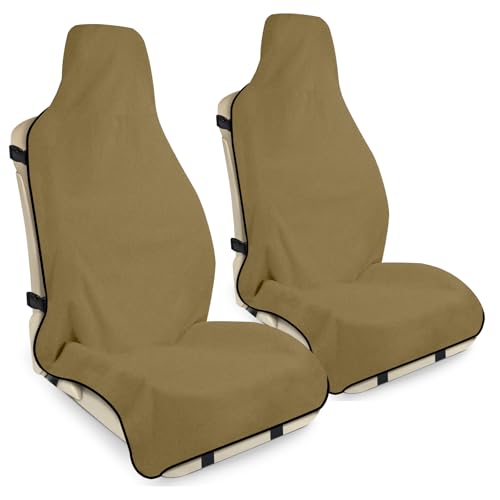 Waterproof Seat Cover Towel, 2PCS Premium Sweat Carseat Protector, Perfect for Universal Anti-Slip Car Truck SUV Seat, Great for Surfing Yoga Gym Workout, Brown - color: brown, size: 2 Packs