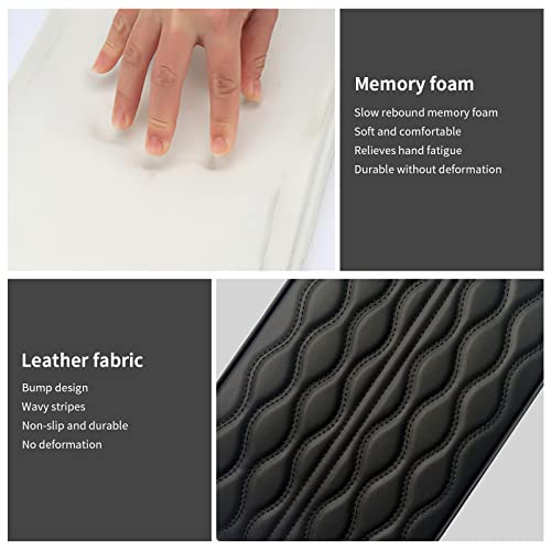 Car Center Console Heighten Cover, Leather Memory Foam Car Armrest Booster Pads, Leather Car Armrest Cover Protector, Suitable for Most Vehicles, SUVs, Trucks, Cars (Black)