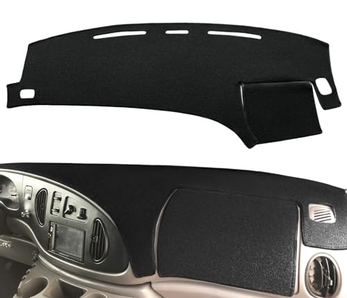 Dash Cover Mat Custom Fit for Ford E150 E250 E350 E450 Econoline Cargo Van Club Wagon,Dashboard Cover Pad Carpet (Black) J39 - color: black