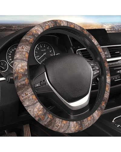 Steering Wheel Cover Accessories Neoprene Cover Non-Slip Breathable Easy to Install Suitable for Women Men Girls for Car SUV Van Truck Universal 14.5-15.5 Inch Oak Leaf - color: Oak Leaf