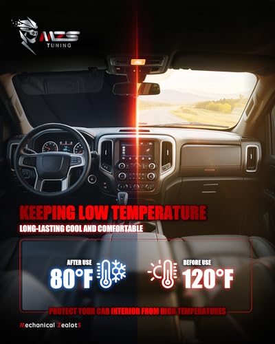 MZS Windshield Sun Shade Compatible with Rogue 2021-2026, Foldable Car Front Window Sunshade with Storage Pouch, Sun Visor Shield Accessories for Interior Protector - size: Rogue 2021-2026