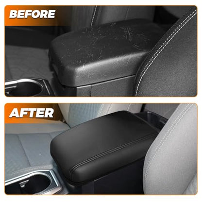 Center Console Cover Compatible with Toyota Tacoma 2016-2023 Accessories, Microfiber PU Leather Armrest Box Lid Protector Cover for Toyota Tacoma Accessories (Black) - size: Fit for Toyota Tacoma 2016-2023