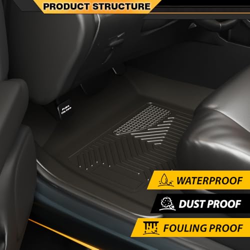 G-PLUS TPE Cargo Liners, Compatible with Audi Q7 2017-2025, Fit Audi Q8 2019-2025, All Weather Full Cover Protection 1st & 2nd Row, Floor Liners - size: Fit Audi Q7 2017-2025 | 3PCS