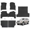 Floor Mats Custom for Toyota 4Runner 1996 1997 1998 1999 2000 2001 2002 Trunk Mat & Backrest Mat All Weather TPE Rubber Cargo Liner Full Set Floor Liners for 3rd Gen 4Runner Accessories, Black - size: For 4Runner 1996-2002 All Mats