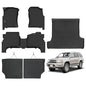 Floor Mats Custom for Toyota 4Runner 1996 1997 1998 1999 2000 2001 2002 Trunk Mat & Backrest Mat All Weather TPE Rubber Cargo Liner Full Set Floor Liners for 3rd Gen 4Runner Accessories, Black
