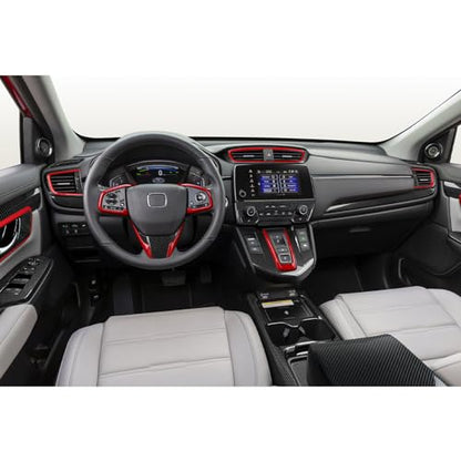 Hybrid Center Gear Shift Panel Decals for Honda CRV 2017 2018 2019 2020 2021 2022 Accessories CR-V ABS Interior Stickers, Red - color: Hybrid Center Gear Shift, Red